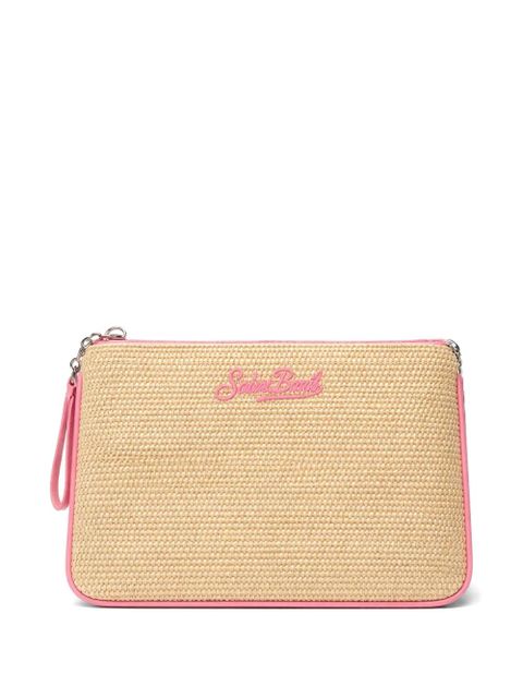 MC2 Saint Barth Parisienne embroidered-logo clutch bag - Neutrals - zdjęcie produktu nr 2