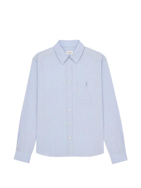 Saint Laurent stripe-pattern blouse - Blue - zdjęcie produktu nr 1