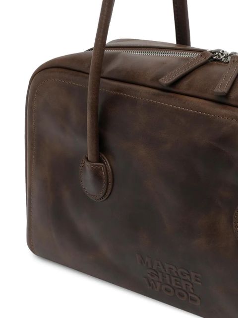 Marge Sherwood Soft Boston leather shoulder bag - Brown
