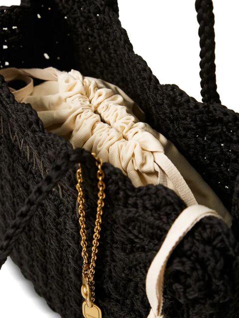 TWINSET floral-appliqué tote bag - Black