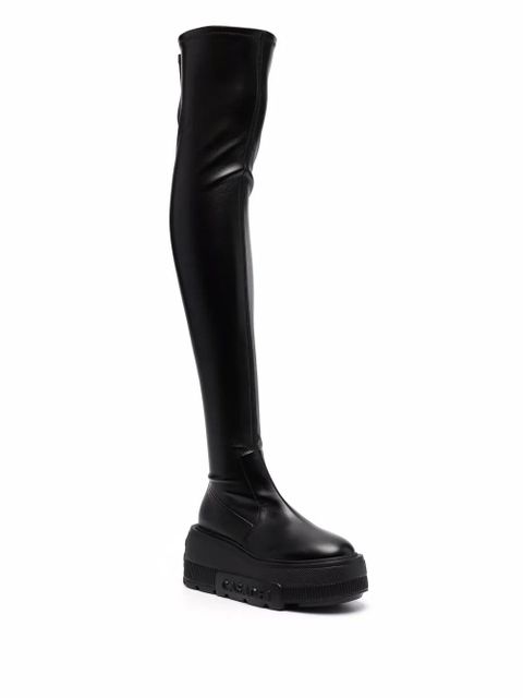 Casadei C-Chain thigh-high boots - Black - zdjęcie produktu nr 2