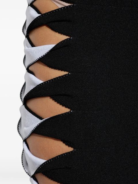 Balmain cut out-detailed midi dress - Black