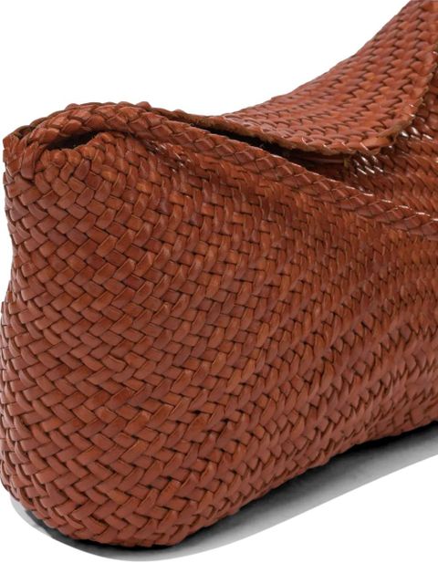 DRAGON DIFFUSION woven leather shoulder bag - Brown