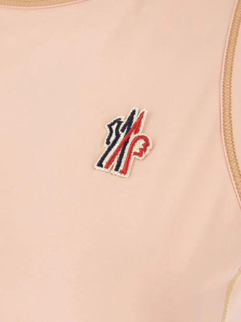 Moncler Grenoble logo-patch tank top - Pink