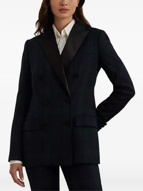 Lauren Ralph Lauren double-breasted checked blazer - Green - zdjęcie produktu nr 1