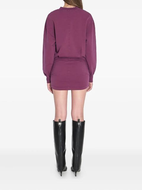 The Attico crew-neck mini dress - Purple
