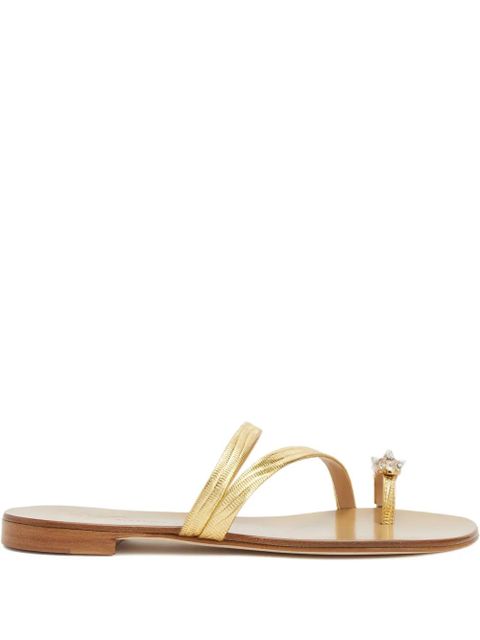 Giuseppe Zanotti Febe Studs crystal-embellished sandals - Gold - zdjęcie produktu nr 1