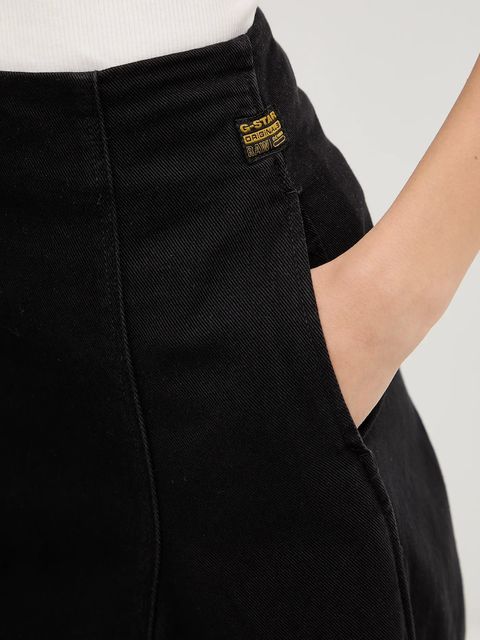 G-Star spódnica jeansowa kolor czarny maxi rozkloszowana D27941-E078