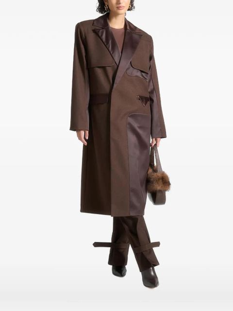Manière De Voir Llona belt-detail trench coat - Brown - zdjęcie produktu nr 1