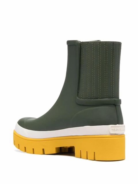 Tory Burch colour-block platform boots - Green