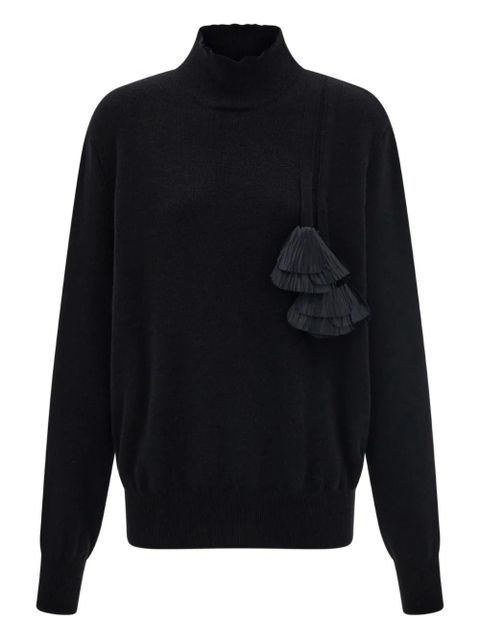 Ferragamo pleated-tassel sweater - Black - zdjęcie produktu nr 1