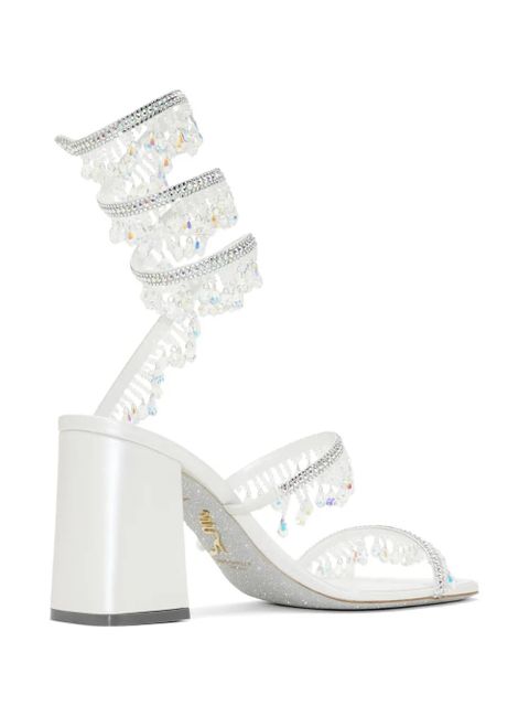 René Caovilla crystal-embellished strass sandals - White - zdjęcie produktu nr 2