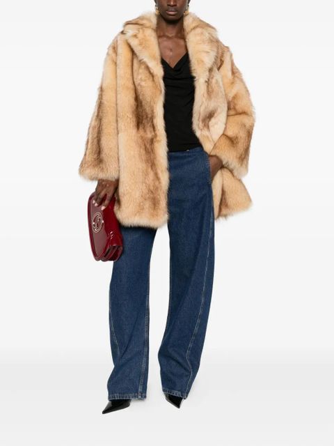 Prada lamb-shearling coat - Brown