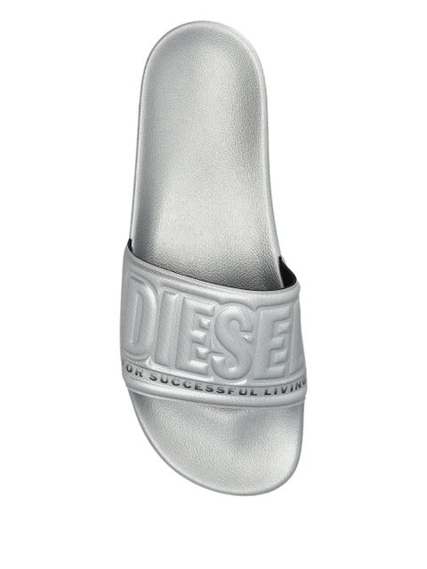 Diesel embossed logo slide - Silver