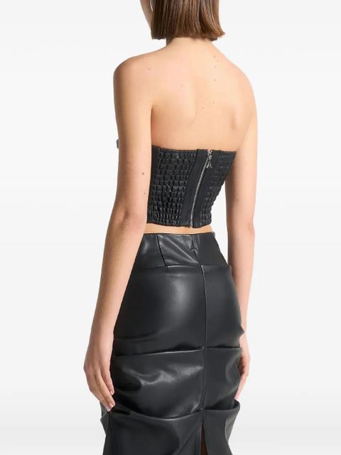 Manière De Voir pleated bandeau corset top - Black - zdjęcie produktu nr 2