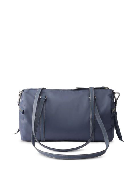 Prada large Re-Nylon and Saffiano-leather duffel bag - Blue