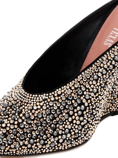 Paris Texas embellished open-toe mules - Black