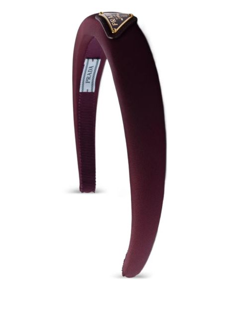 Prada triangle-logo headband - Red - zdjęcie produktu nr 2