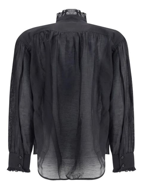 MARANT ÉTOILE Pamias ruffled top - Black - zdjęcie produktu nr 2