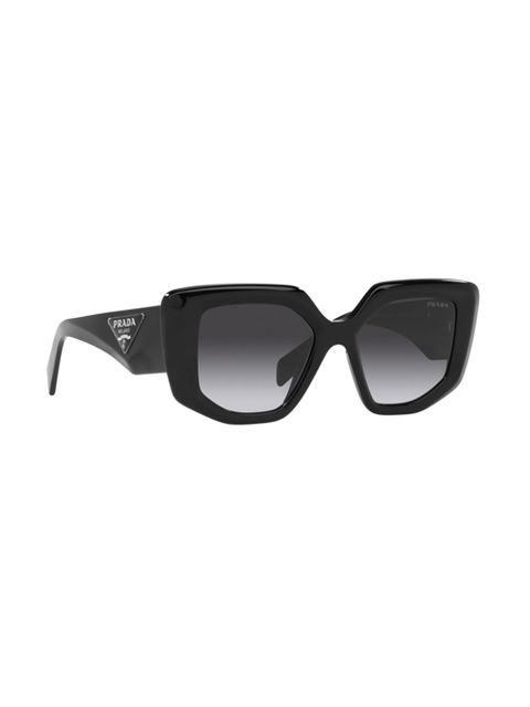 Prada Eyewear triangle-logo square sunglasses - Black - zdjęcie produktu nr 2