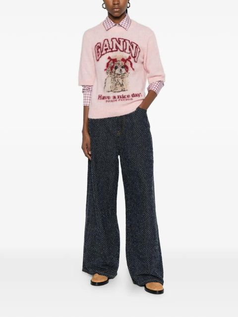 GANNI patterned knitted top - Pink - zdjęcie produktu nr 2