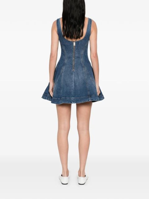 Self-Portrait ruffled mini dress - Blue