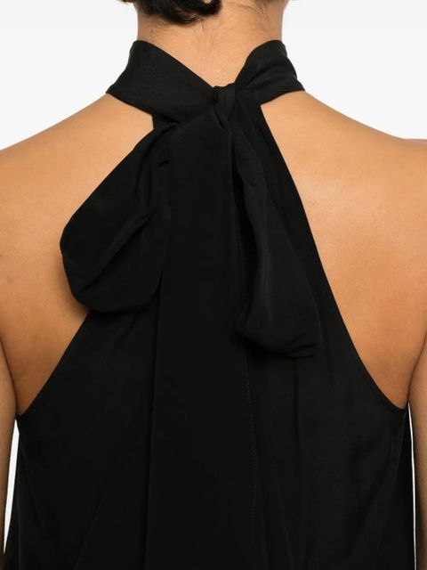 TOM FORD ribbed tie-neck blouse - Black
