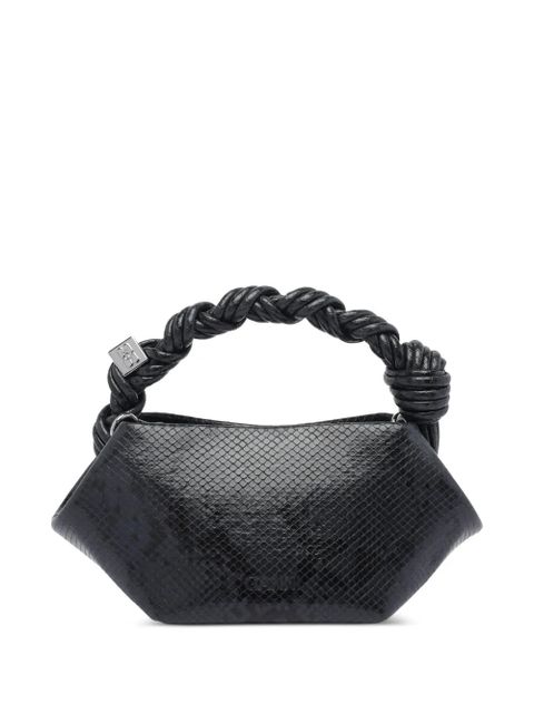 GANNI small twisted-handle shoulder bag - Black
