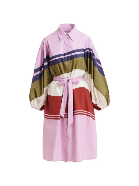Essentiel Antwerp stripe-print cotton shirt dress - Pink - zdjęcie produktu nr 1