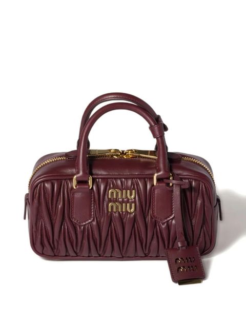 Miu Miu Arcadie matelassé nappa leather bag - Red