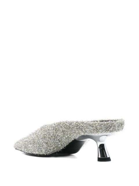 Simon Miller 55mm pointed-toe heeled mules - Silver