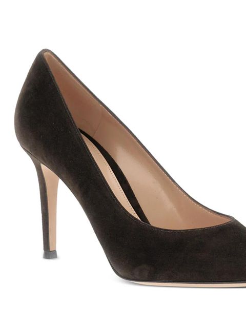 Gianvito Rossi Gianvito 85mm suede pumps - Brown