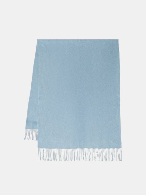 Answear.LAB szal wełniany damski kolor niebieski gładki - zdjęcie produktu nr 1