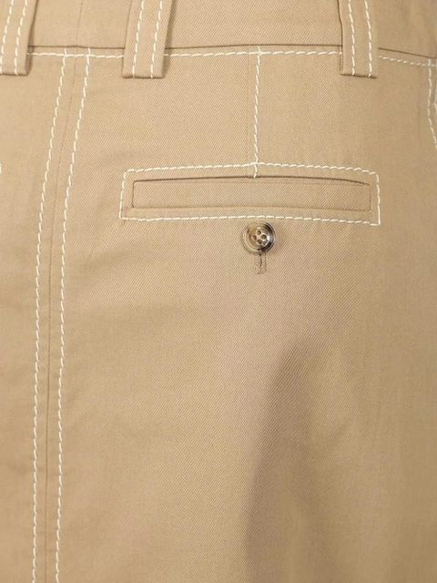 AMI Paris A-line topstitching midi skirt - Neutrals - zdjęcie produktu nr 2