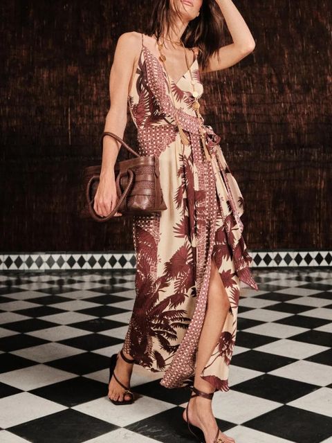 Johanna Ortiz Nouvel Arôme ruffled midi dress - Neutrals