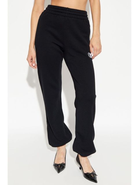 Off-White logo-embroidered track pants - Black