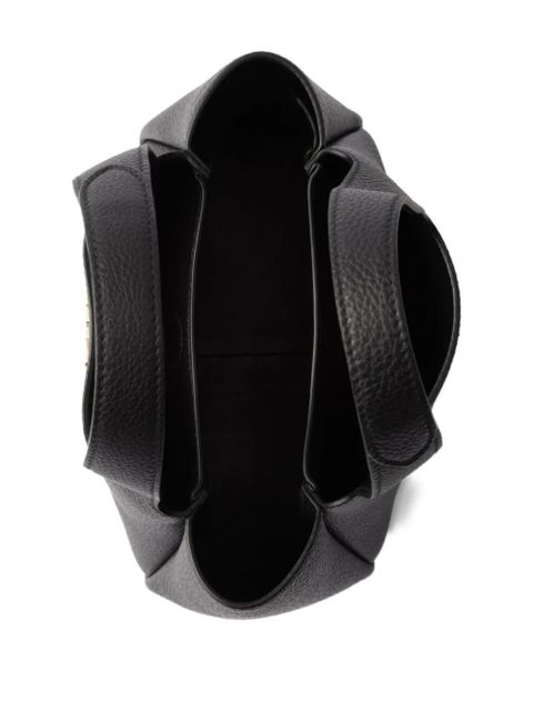 Prada mini leather tote bag - Black - zdjęcie produktu nr 2