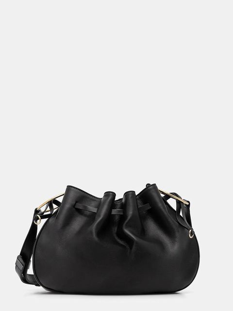 Liviana Conti torebka skórzana kolor czarny A5WA01 - zdjęcie produktu nr 1