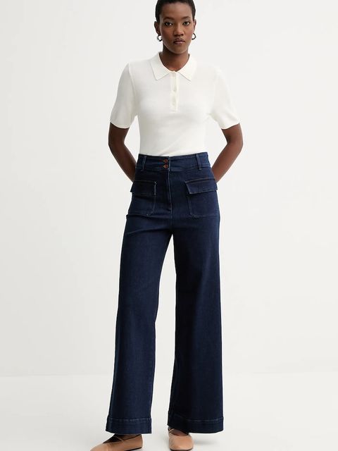 Calvin Klein polo damski kolor beżowy LV044C341G