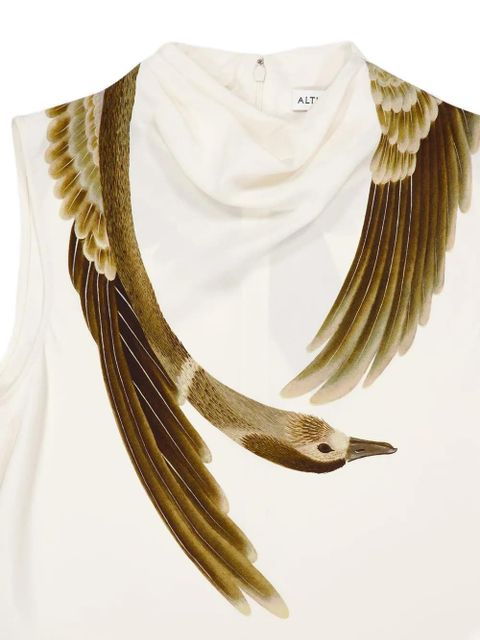 Altuzarra Arlie goose-print top - Neutrals