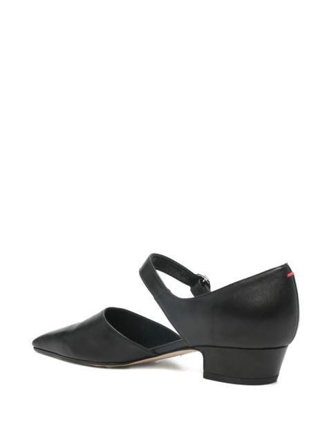 Aeyde Yara strap pointed pumps - Black