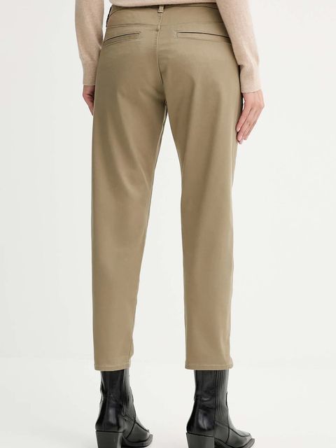 G-Star Raw spodnie damskie kolor zielony fason chinos medium waist D25257-C105 - zdjęcie produktu nr 2