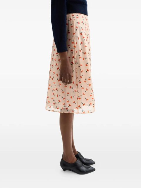 Jil Sander printed midi skirt - Neutrals