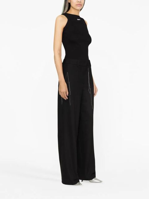 Off-White wide-leg tailored trousers - Black