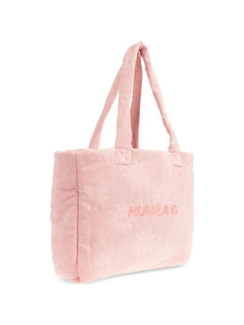 Hunza G Sunny towelling tote beach bag - Pink