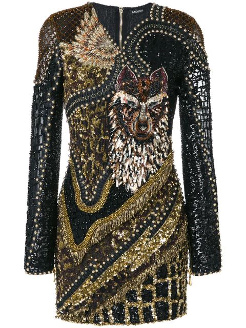 Balmain Wolf embellsihed dress - Black - zdjęcie produktu nr 1
