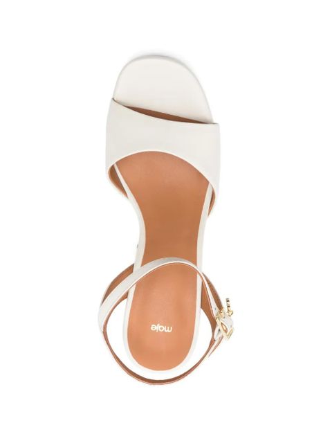 Maje Fralow platform block-heel sandals - White