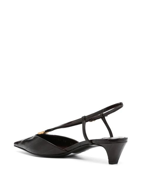 FENDI 40mm FFold slingback pumps - Brown - zdjęcie produktu nr 2