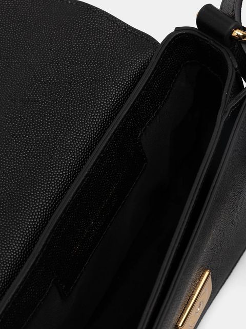 Trussardi torebka skórzana kolor czarny Z601E106075N