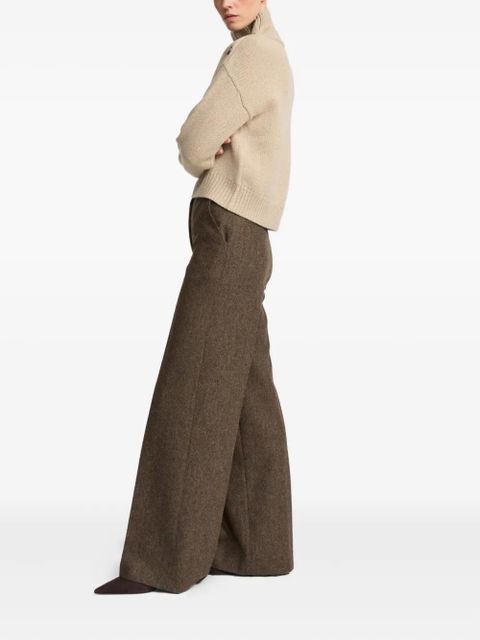 Yves Salomon flannel tailored trousers - Brown - zdjęcie produktu nr 2